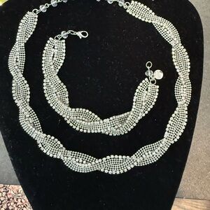 Alfani Silver Twisted Necklace Set